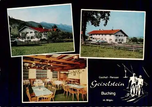 AK / Ansichtskarte  Buching Gasthof Pension Geiselstein Gastraum