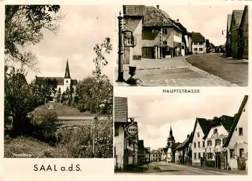 AK / Ansichtskarte  Saal_Saale_Bayern Kirche Findelberg Hauptstrasse