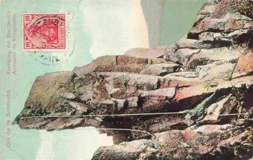 AK / Ansichtskarte  Col_de_la_Schlucht_Gerardmer_88_Vosges Ersteigung des Kruppenfels