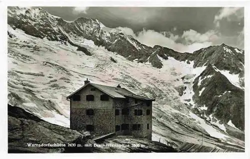 AK / Ansichtskarte  Warnsdorferhuette_2450m_Krimml_AT Berghuette mit Dreiherrenspitze Venedigergruppe