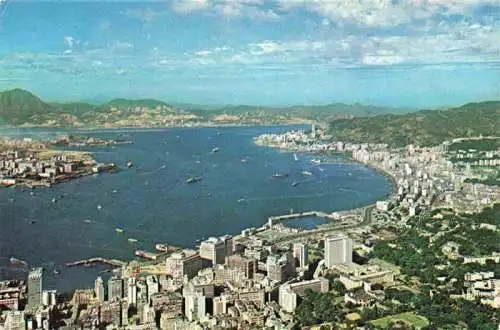 AK / Ansichtskarte 73971489 Hong_Kong Harbour Fliegeraufnahme