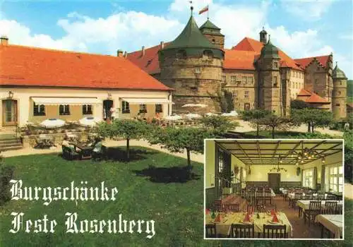 AK / Ansichtskarte  Kronach_Oberfranken Burgschaenke Veste Rosenberg Gastraum