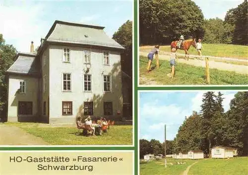 AK / Ansichtskarte 73971497 Schwarzburg_Rudolstadt_Thueringen HO Gaststaette Fasanerie Pferdekoppel Bungalows