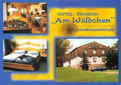 AK / Ansichtskarte  Johanngeorgenstadt Hotel Pension Am Waeldchen Gastraum Zimmer