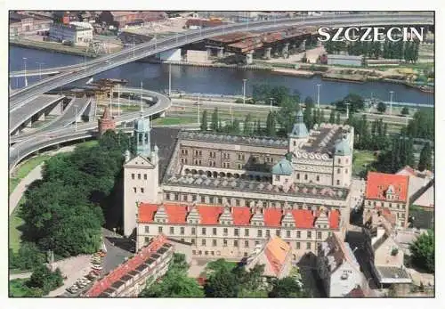 AK / Ansichtskarte 73971532 SZCZECIN_Stettin_Pommern_PL Zamek Ksiazat Pomorskich Fliegeraufnahme