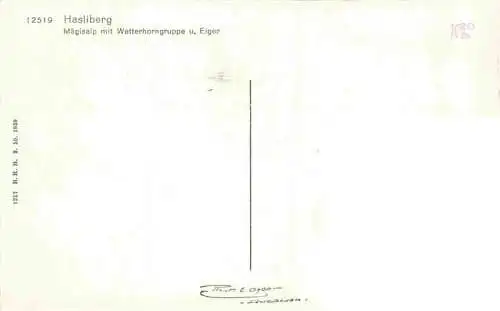 AK / Ansichtskarte  Hasliberg_Meiringen_BE Maegisalp mit Wetterhorngruppe und Eiger Berner Alpen