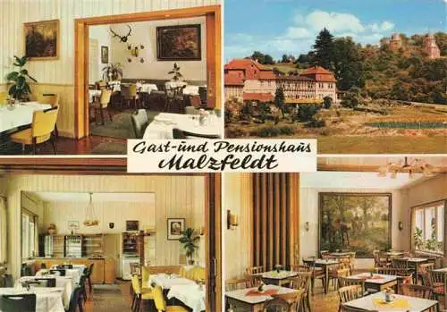 AK / Ansichtskarte 73971654 Sababurg_Hofgeismar Gast und Pensionshaus Malzfeldt Gastraeume