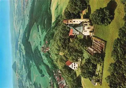 AK / Ansichtskarte  Schwaebisch_Gmuend_BW Wallfahrtskirche Hohenrechberg mit Hohenstaufen Fliegeraufnahme