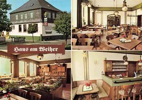 AK / Ansichtskarte 73971694 Buch_Hunsrueck Cafe Restaurant Haus am Weiher Gastraeume Bar