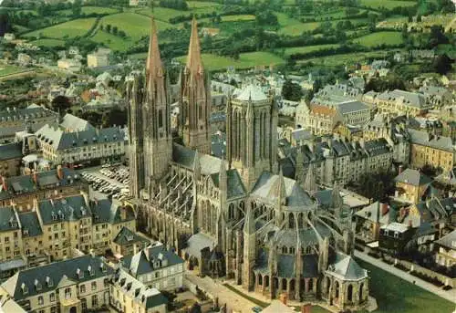 AK / Ansichtskarte  Coutances_50_Manche La Cathedrale Notre Dame Vue aerienne