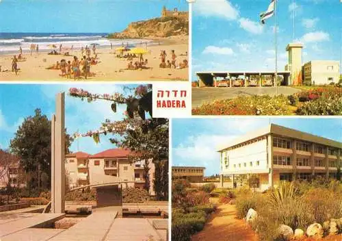 AK / Ansichtskarte 73971729 Hadera_Hadera_Haifa_Israel Strand Teilansichten