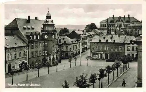 AK / Ansichtskarte  Treuen_Vogtland_Sachsen Markt mit Rathaus