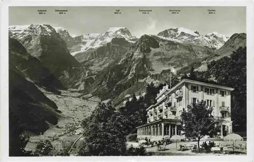 AK / Ansichtskarte  Braunwald_GL Hotel Braunwald mit Toedikette Glarner Alpen