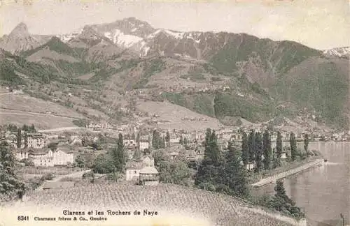AK / Ansichtskarte  Clarens__Montreux_VD Panorama et les Rochers de Naye