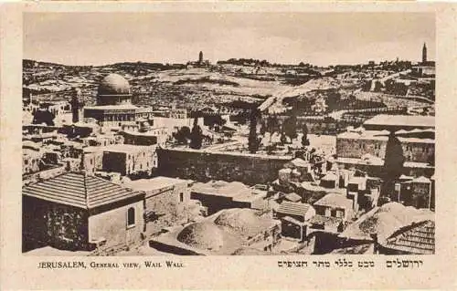 AK / Ansichtskarte 73971930 Jerusalem__Yerushalayim_Israel General view Wail Wall