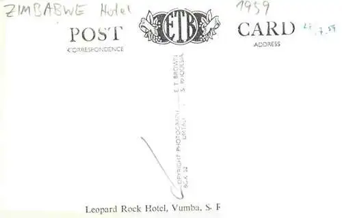 AK / Ansichtskarte 73971956 Vumba_Simbabwe_Rhodesia Leopard Rock Hotel