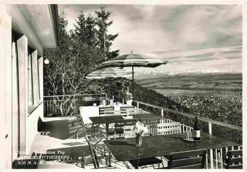 AK / Ansichtskarte  Weinfelden_TG Restaurant Thurberg Terrasse Fernsicht