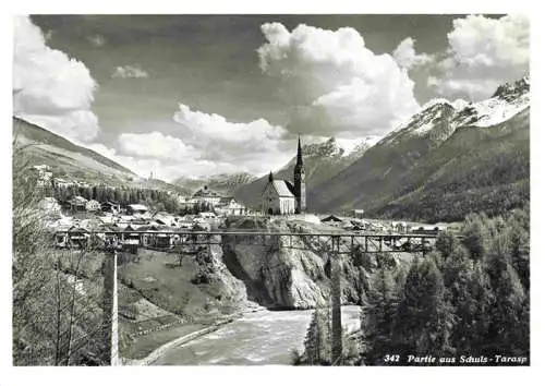 AK / Ansichtskarte  Tarasp_Schuls_Scuol_GR Panorama Bruecke Alpen