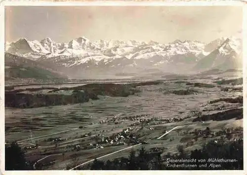 AK / Ansichtskarte  Muehlethurnen_BE und Kirchenthurnen Alpenpanorama