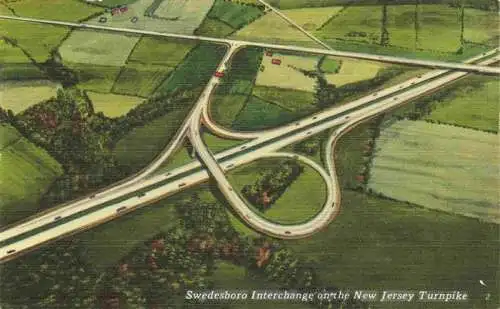 AK / Ansichtskarte 73972089 Swedesboro_New_Jersey_USA Interchange on the New Jersey Turnike aerial view Illustration