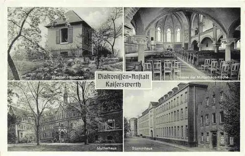 AK / Ansichtskarte  Kaiserswerth Diakonissen-Anstalt Fliedner-Haeuschen Inneres der Mutterhaus-Kirche Mutterhaus Stammhaus