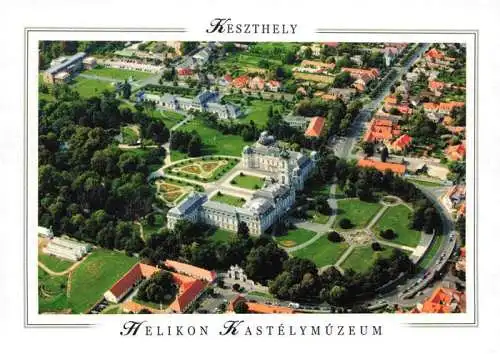 AK / Ansichtskarte  Keszthely_Kesztely_Balaton_Plattensee_HU Helikon Kastelymuzeum Fliegeraufnahme