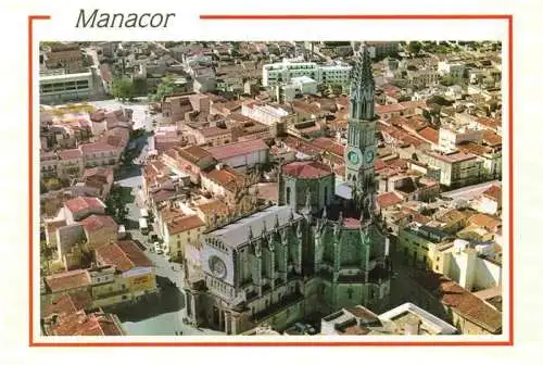 AK / Ansichtskarte  Manacor_Mallorca_ES Vista aerea En primer termino la Real Parroquia