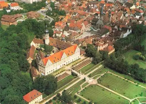 AK / Ansichtskarte  Weikersheim Fliegeraufnahme mit Schloss