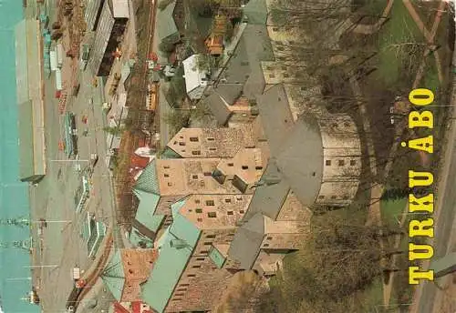 AK / Ansichtskarte  Turku_Abo_Suomi Schloss Fliegeraufnahme