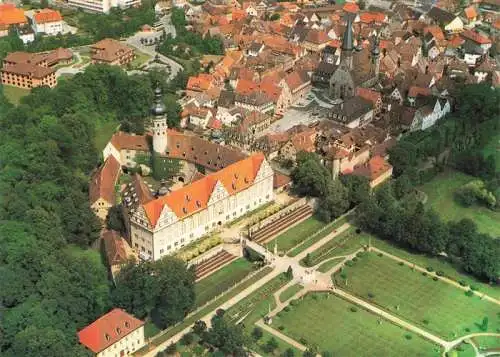 AK / Ansichtskarte  Weikersheim Fliegeraufnahme mit Schloss