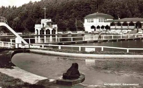 AK / Ansichtskarte  Michelstadt Schwimmbad Freibad