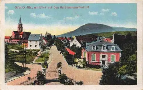 AK / Ansichtskarte  Sulz_68_Haut-Rhin_Elsass Ortsansicht mit Hartmannsweilerkopf Feldpost