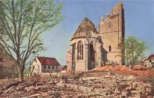 AK / Ansichtskarte  Ammerzweiler_Ammerzwiller_68_Haut-Rhin Kirche nach Zerstoerung