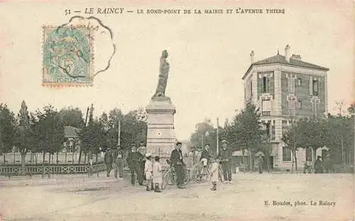 AK / Ansichtskarte  Le_Raincy_93_Seine-Saint-Denis Le Rond Point de la Mairie et l'Avenue Thiers