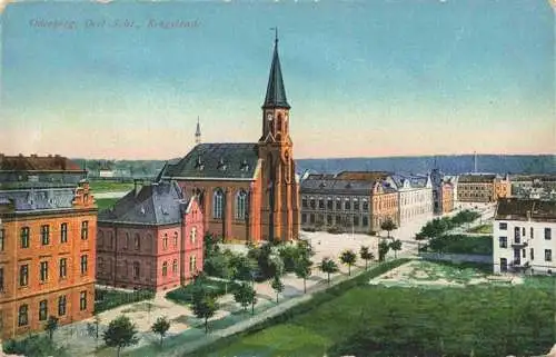 AK / Ansichtskarte 73972461 Oderberg_Bohumin_CZ Oestl Schl Ringstrasse mit Kirche