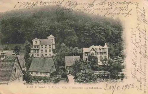 AK / Ansichtskarte  Bad_Grund Villenpartie am Schurfburg