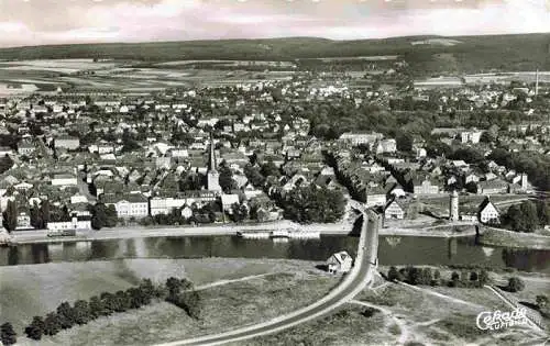 AK / Ansichtskarte  Holzminden_Weser_Niedersachsen Fliegeraufnahme