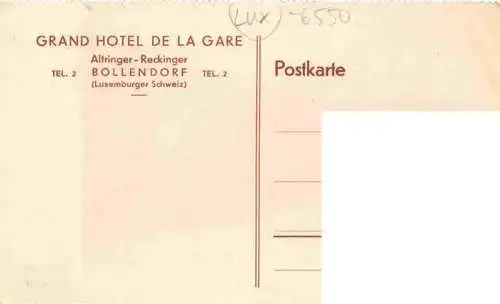 AK / Ansichtskarte  Bollendorf_Pont_Luxembourg Grand Hôtel de la gare