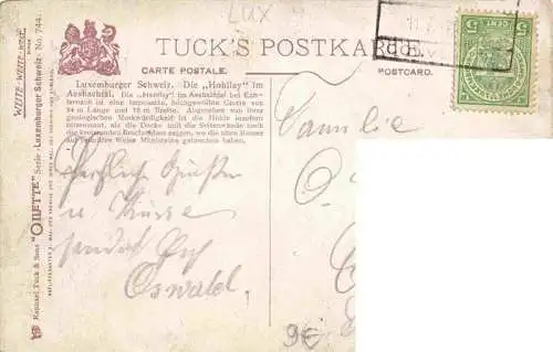 AK / Ansichtskarte 73972558 Echternach_Luxembourg Die Hohllay im Aesbachtal Tucks Postkarte Oilette Kuenstlerkarte