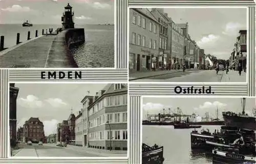 AK / Ansichtskarte 73972639 EMDEN__Ostfriesland Mole Leuchtturm Stadtzentrum Hafen