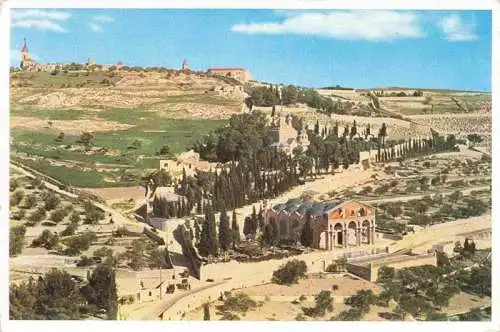 AK / Ansichtskarte  Jerusalem__Yerushalayim_Israel Mount of Olives with the Church and Garden of Gethsemane in the foreground