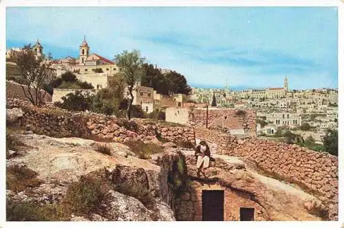 AK / Ansichtskarte  Bethlehem__Yerushalayim_Israel Panorama with Church of the Nativity on the left