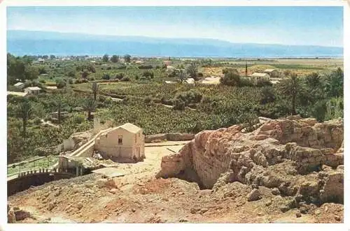 AK / Ansichtskarte  Jericho__Israel Elisha's Spring Ruins of ancient Jericho Dead Sea Mountains of Moab