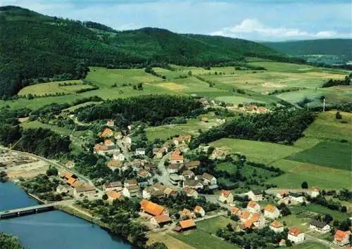 AK / Ansichtskarte  Hemfurth-Edersee_Edertal Fliegeraufnahme