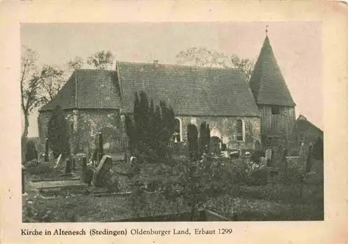 AK / Ansichtskarte 73972795 Altenesch_Lemwerder_Niedersachsen Kirche Friedhof Aus Serie 700 Jahre Stedingsehre