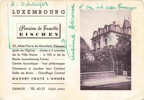 AK / Ansichtskarte  LUXEMBOURG__Luxemburg Pension de Famille Eischen