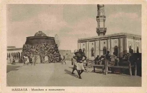 AK / Ansichtskarte  Massaua_Massawa_Eritrea Moschea e monumento