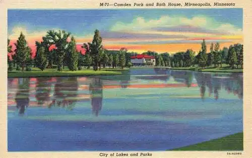 AK / Ansichtskarte  Minneapolis_Minnesota Camden Park and Bath House Illustration