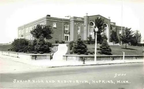 AK / Ansichtskarte  Hopkins_Minnesota_USA Junior High and Auditorium