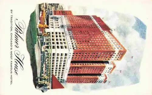 AK / Ansichtskarte  CHICAGO__Illinois_USA Palmer House Hilton Hotel Illustration